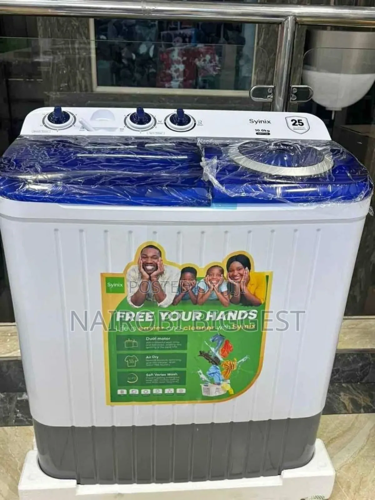 Syinix 10kgs White Twin Tub Washing Machine