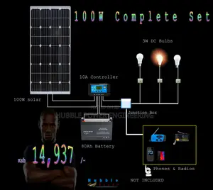 100w Solar System Full Kit