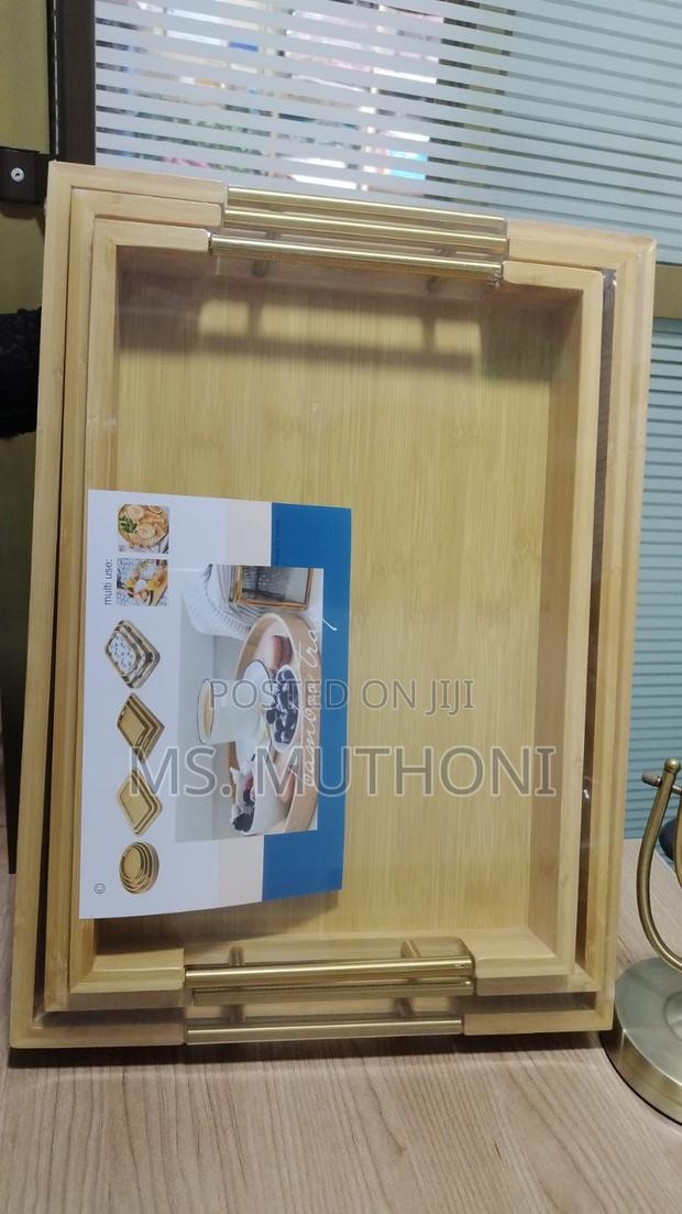 3pcs Eco-Friendly Bamboo Trays - main view