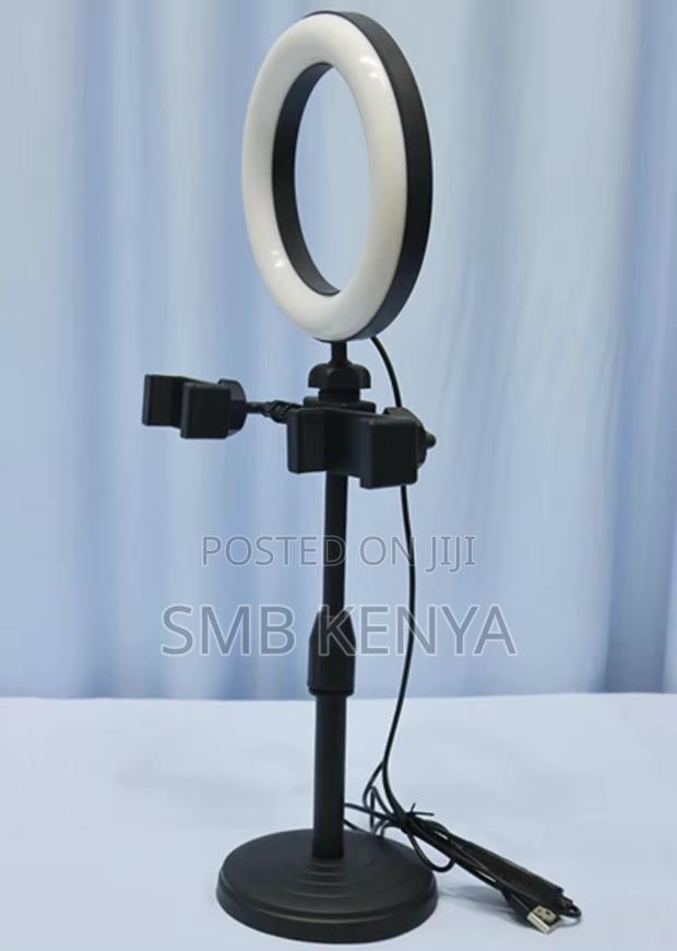 6 Inch Ring Light, Double Phone Holder, Phone Stand - thumbnail 2