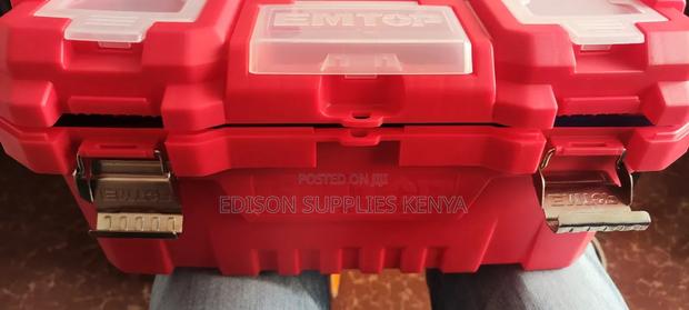 Tool Box 17 Inch Emtop Plastic Toolbox 17" Metallic Clips - thumbnail 3