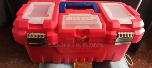 Tool Box 17 Inch Emtop Plastic Toolbox 17" Metallic Clips - thumbnail 5