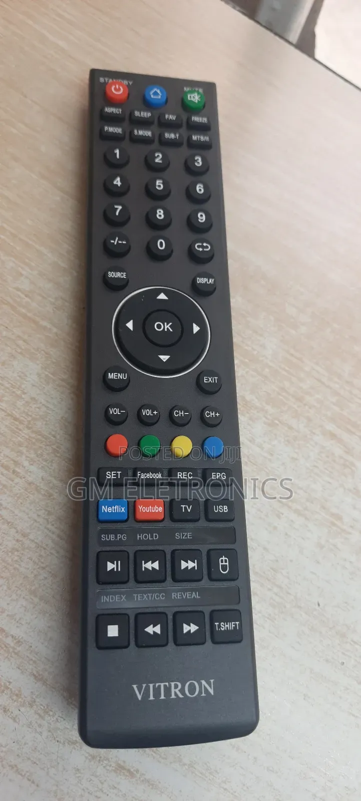 Vitron Smart Tv Remote With FACEBOOK - Netflix(Batteries)