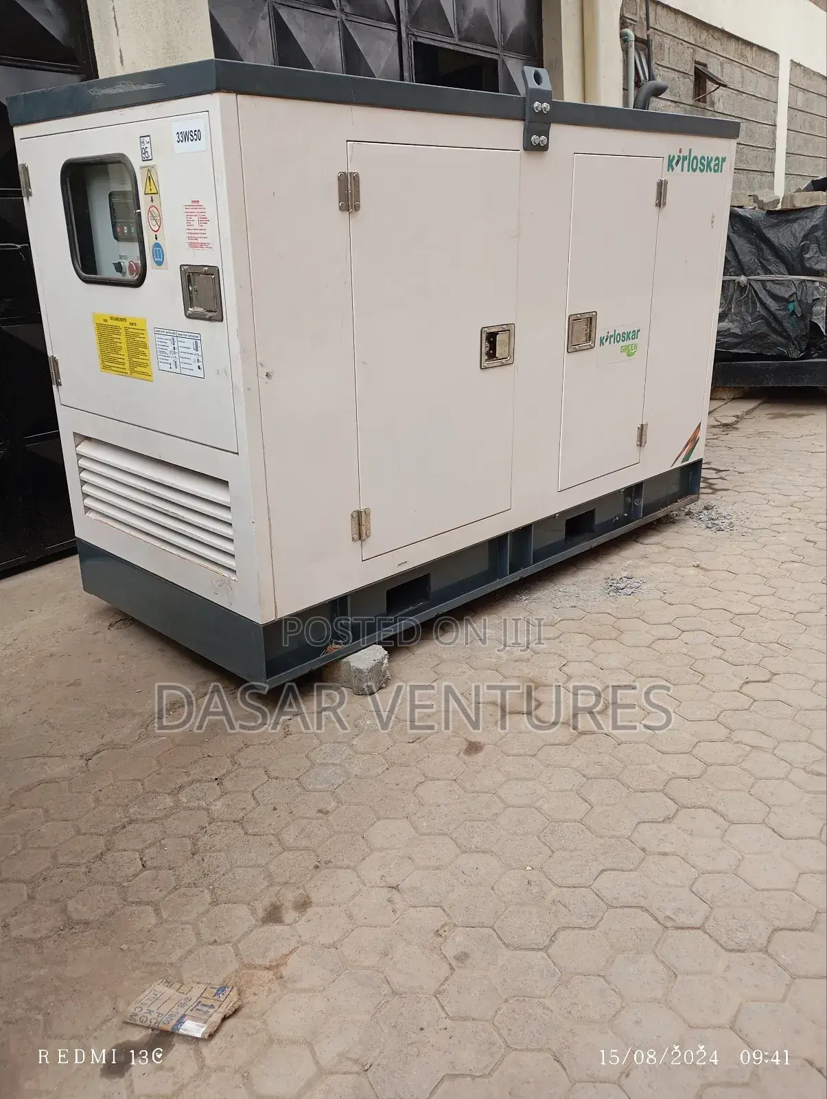 Ex UK 33kva Kirloska Generator