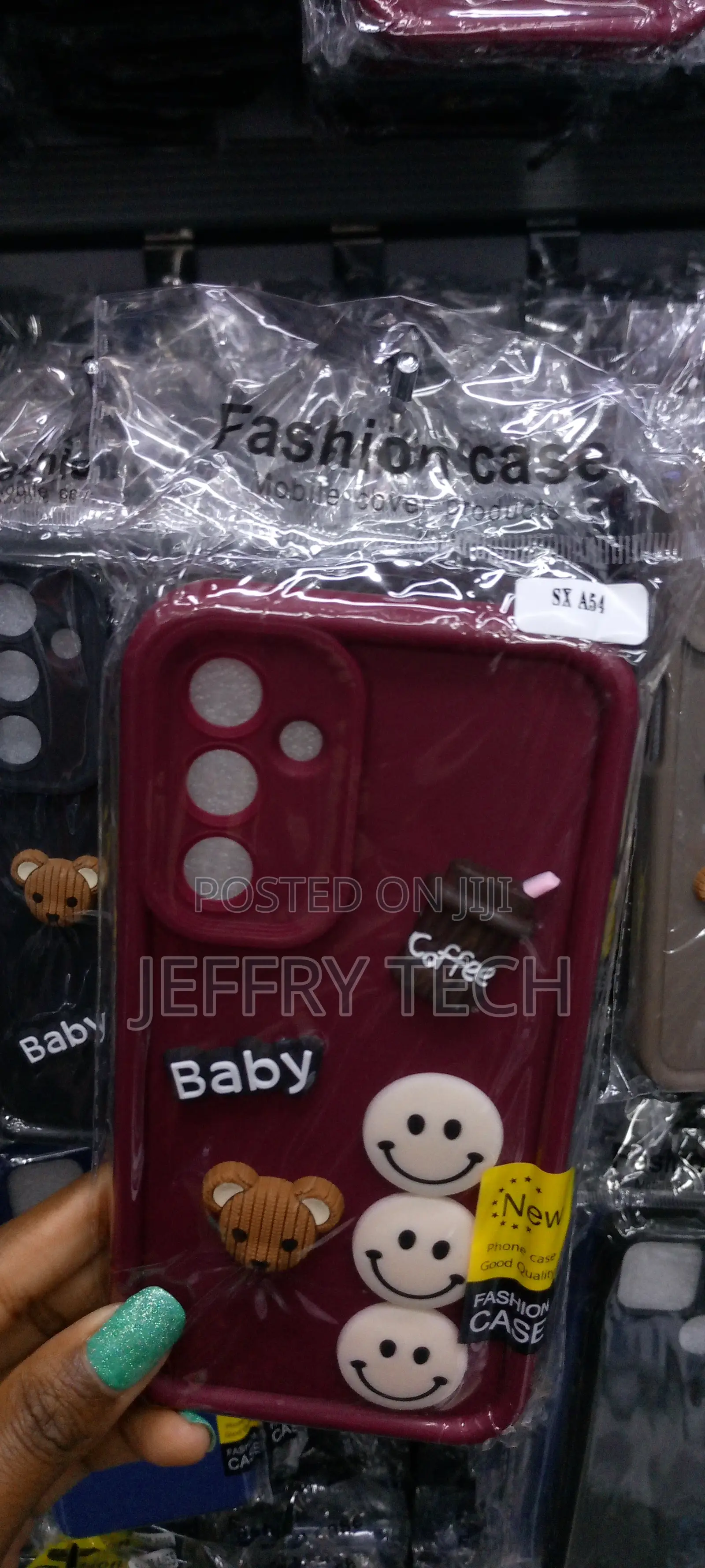 Back Cover for Samsung Galaxy A54 5G, 3D Cutecurly Wave