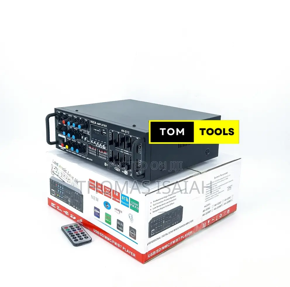 AV G12 Four Mic Input Bluetooth Stereo Audio Amplifier