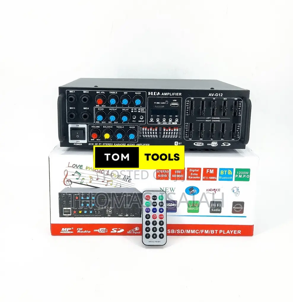 AV G12 Four Mic Input Bluetooth Stereo Audio Amplifier