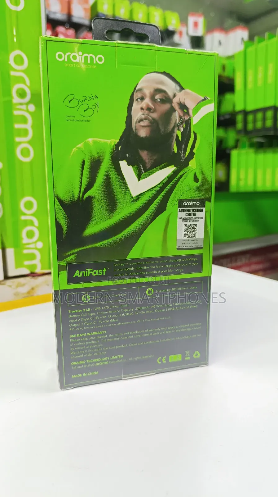 27000mah Oraimotraveler 3 Lit
 Potable Powerbank 3x
