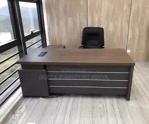 1600mm Modern Grey Oak Veneer Executive Desk