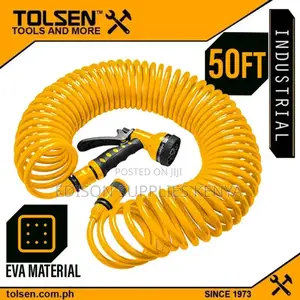 Hose Pipe 50ft Tolsen Garden Spiral Hose Pipe Wt Spray Gun