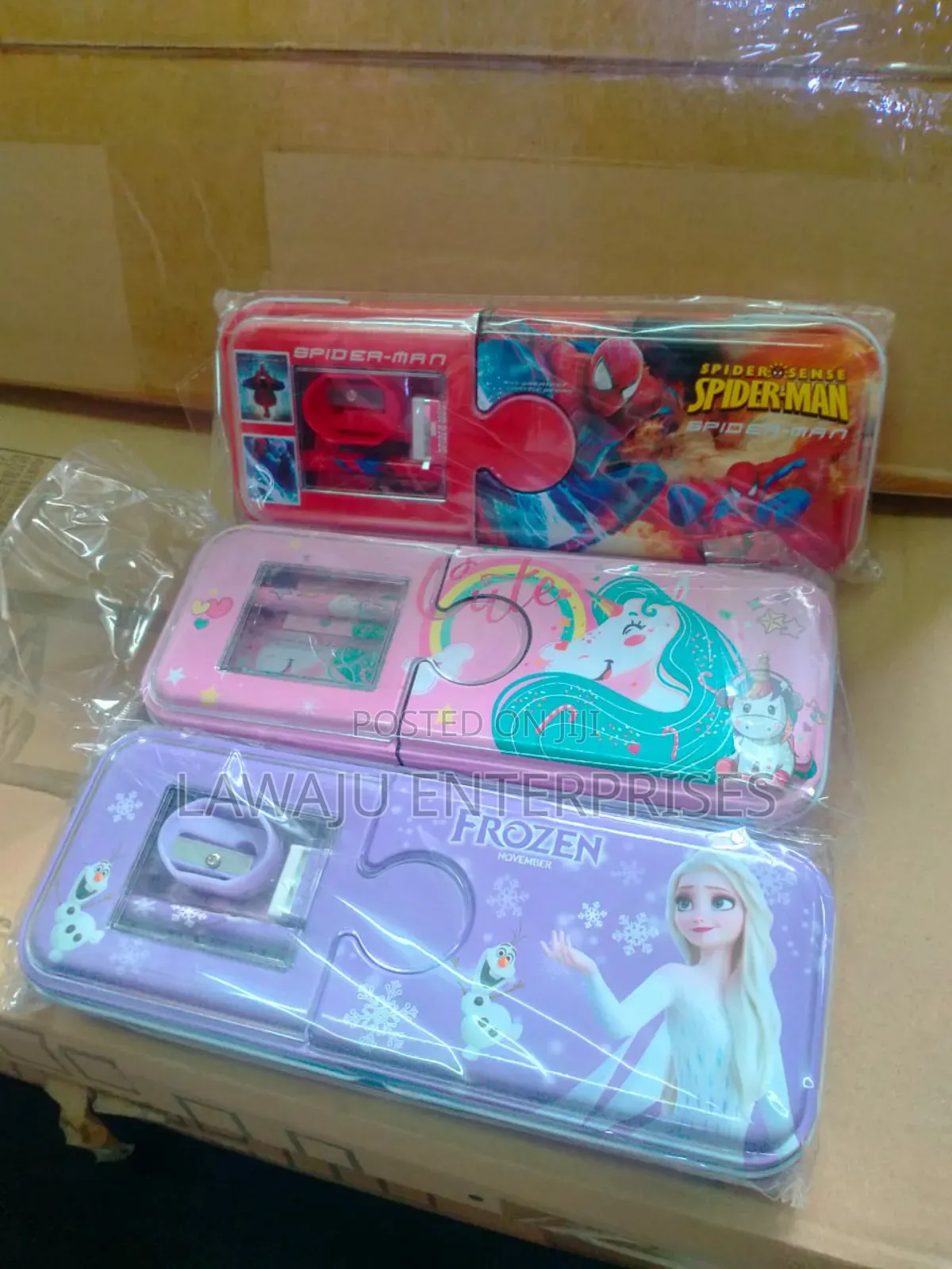 Cartoon Themed Metallic Stationery Box