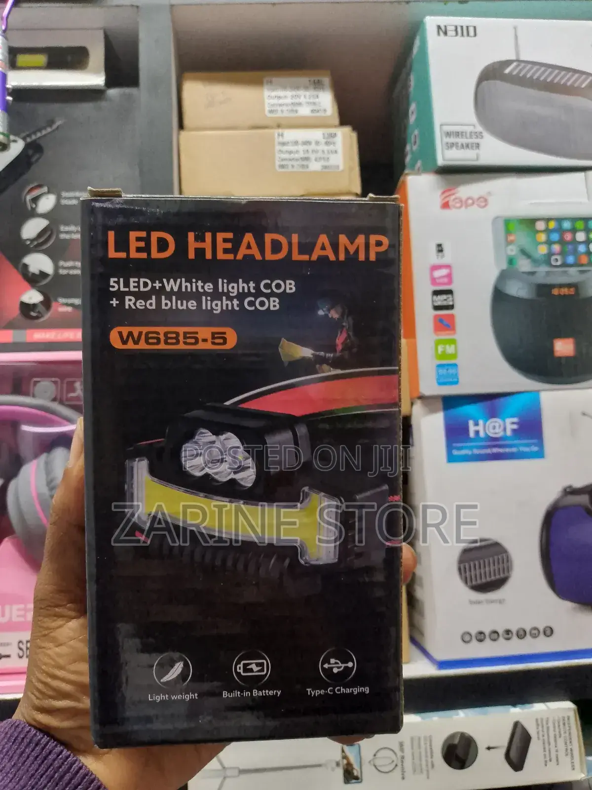 Led Headlamp Headlight With Zooming Factor, Type C Charging