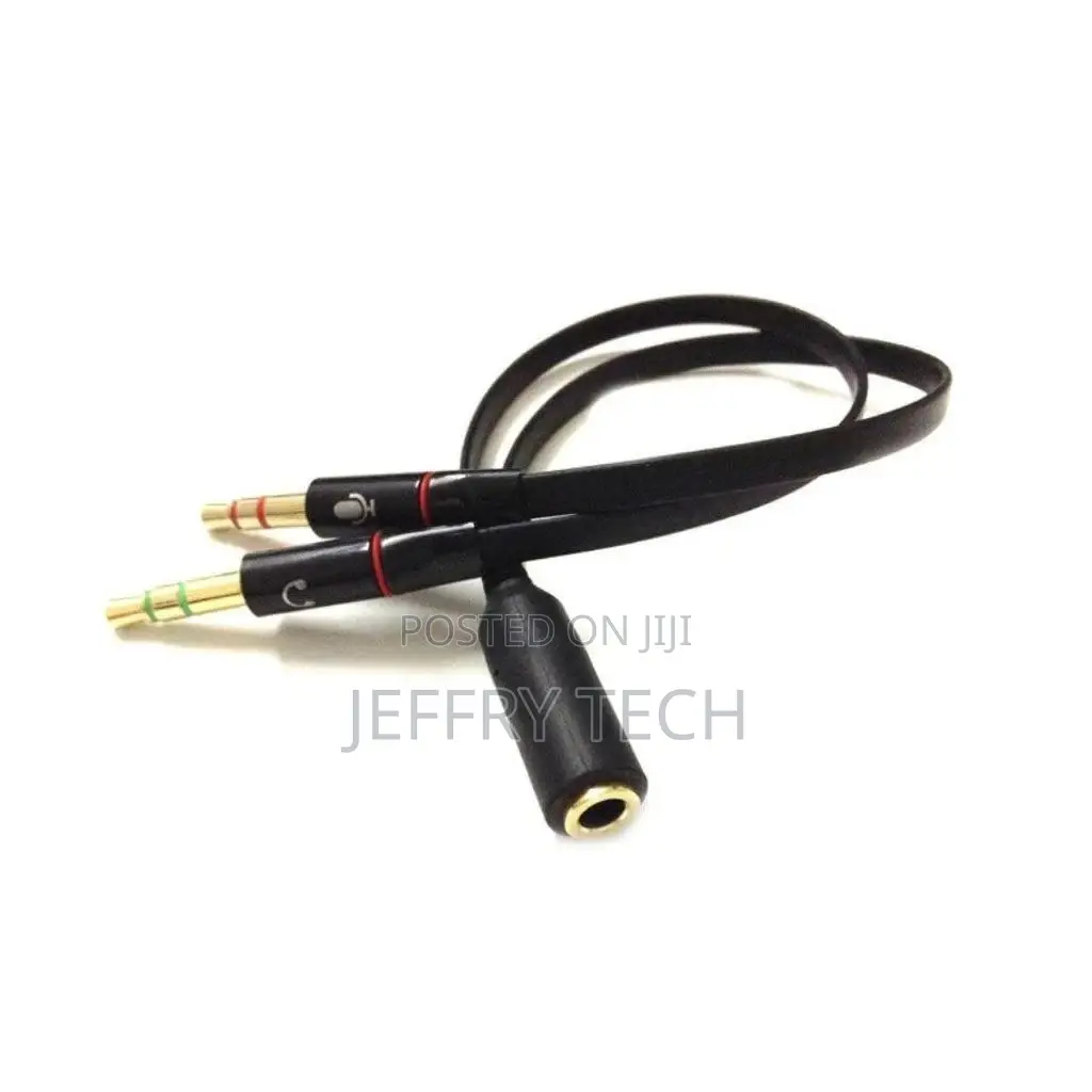 Universal 3.5mm Female To Dual 3.5mm Male Audio Y Split