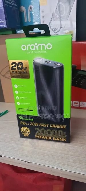 Oraimo 20W Fast Charge Portable Powerbank.