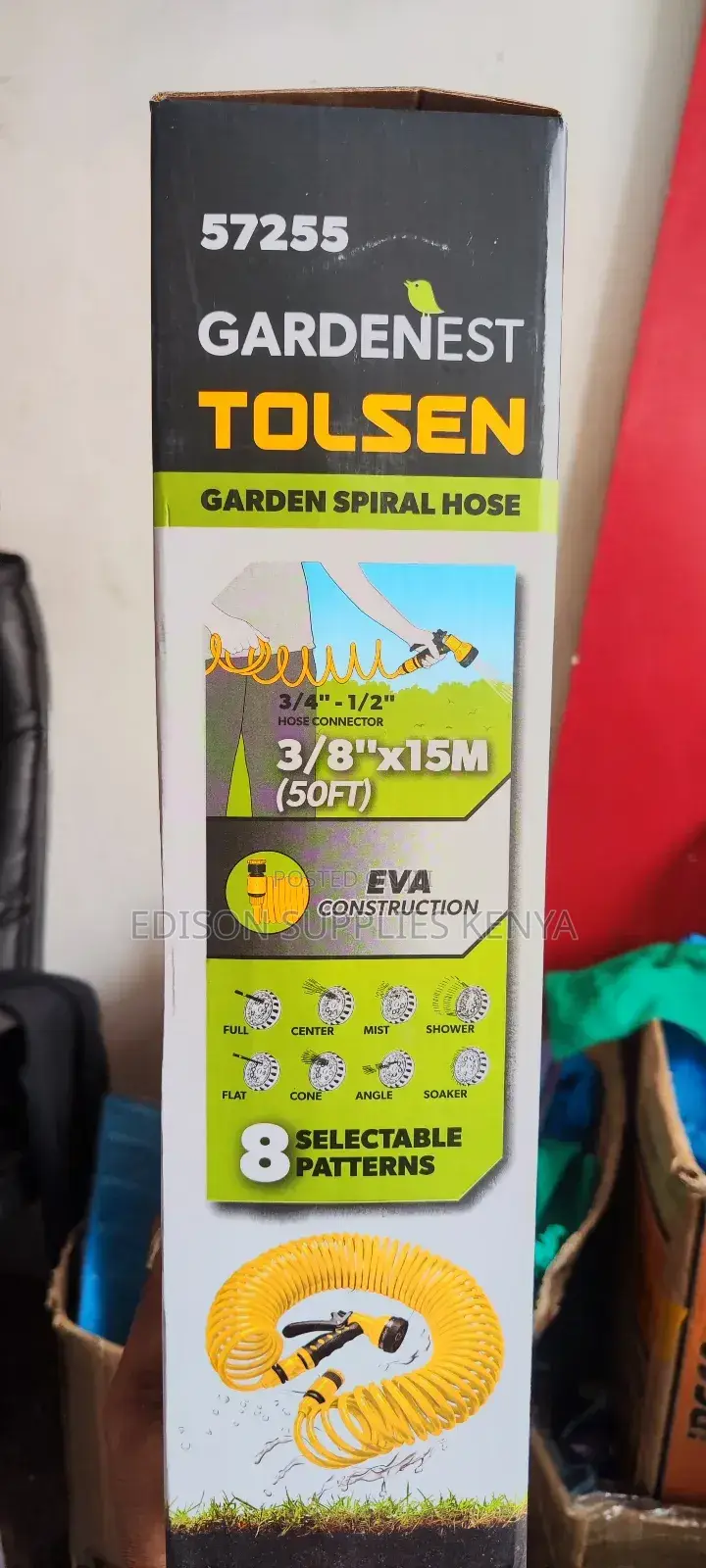 Hose Pipe 50ft Tolsen Garden Spiral Hose Pipe Wt Spray Gun