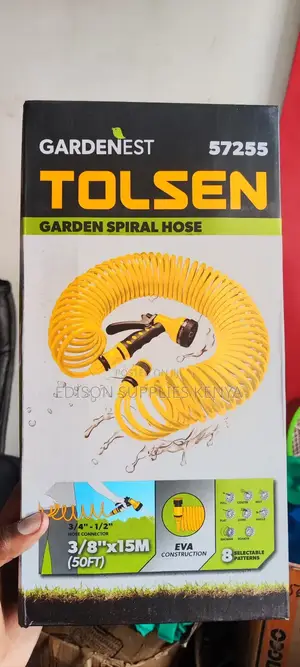 Hose Pipe 50ft Tolsen Garden Spiral Hose Pipe Wt Spray Gun