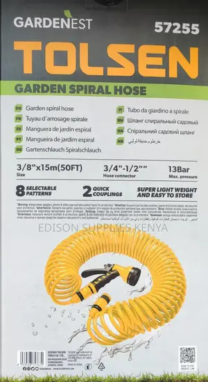 Hose Pipe 50ft Tolsen Garden Spiral Hose Pipe Wt Spray Gun