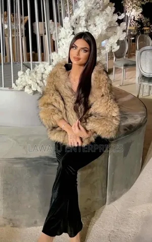 Brown Faux Fur Shawl