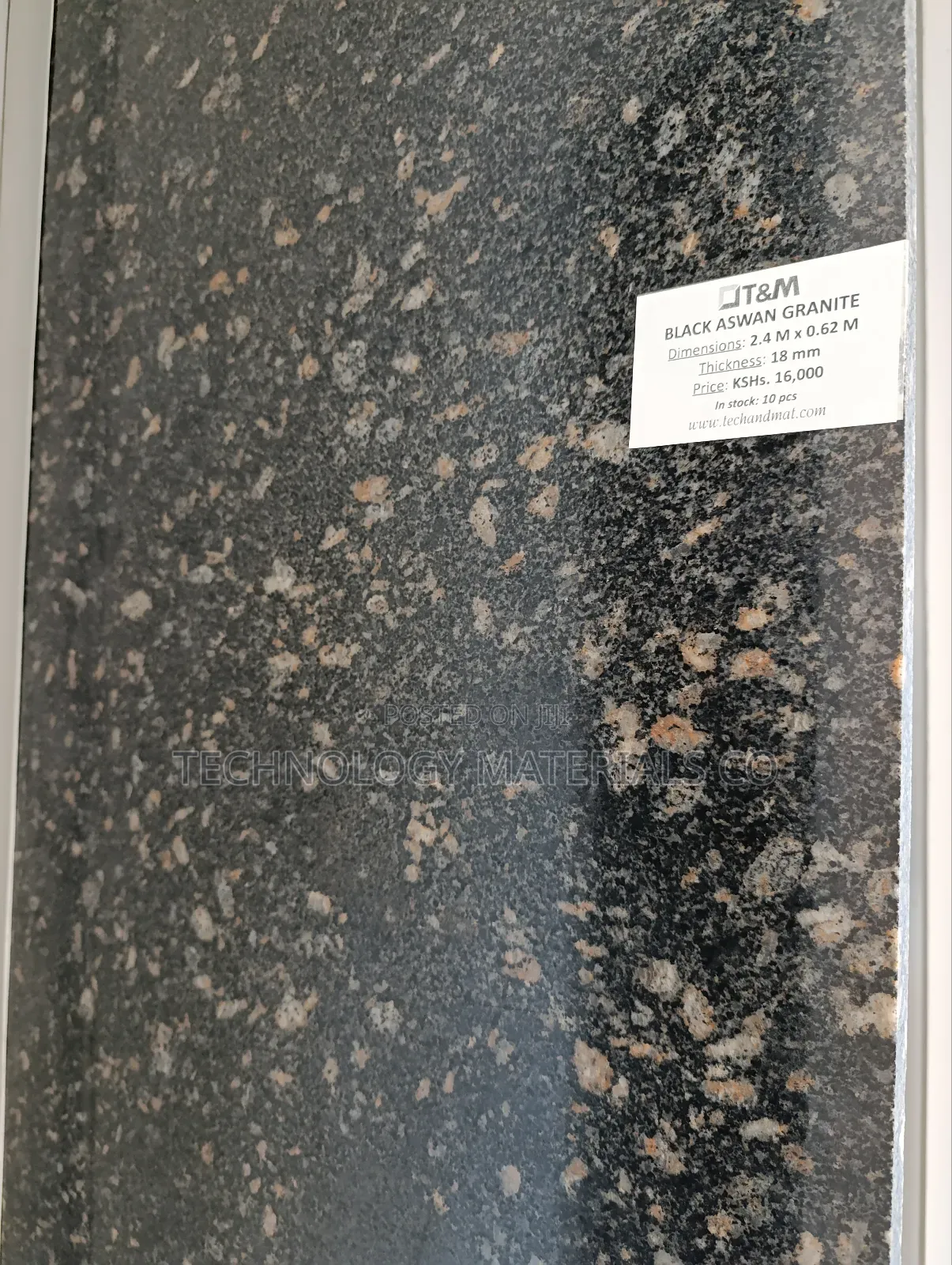 Black Aswan Granite(2.4M * 0.62M * 18mm)