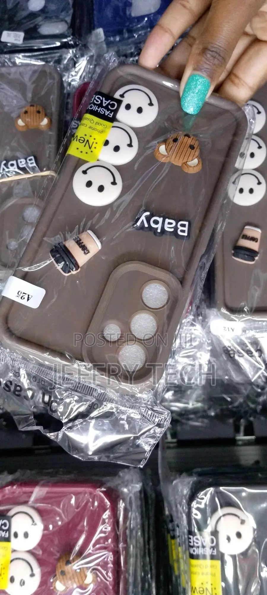 Back Cover for Samsung Galaxy A25curly Wavecartoon Character