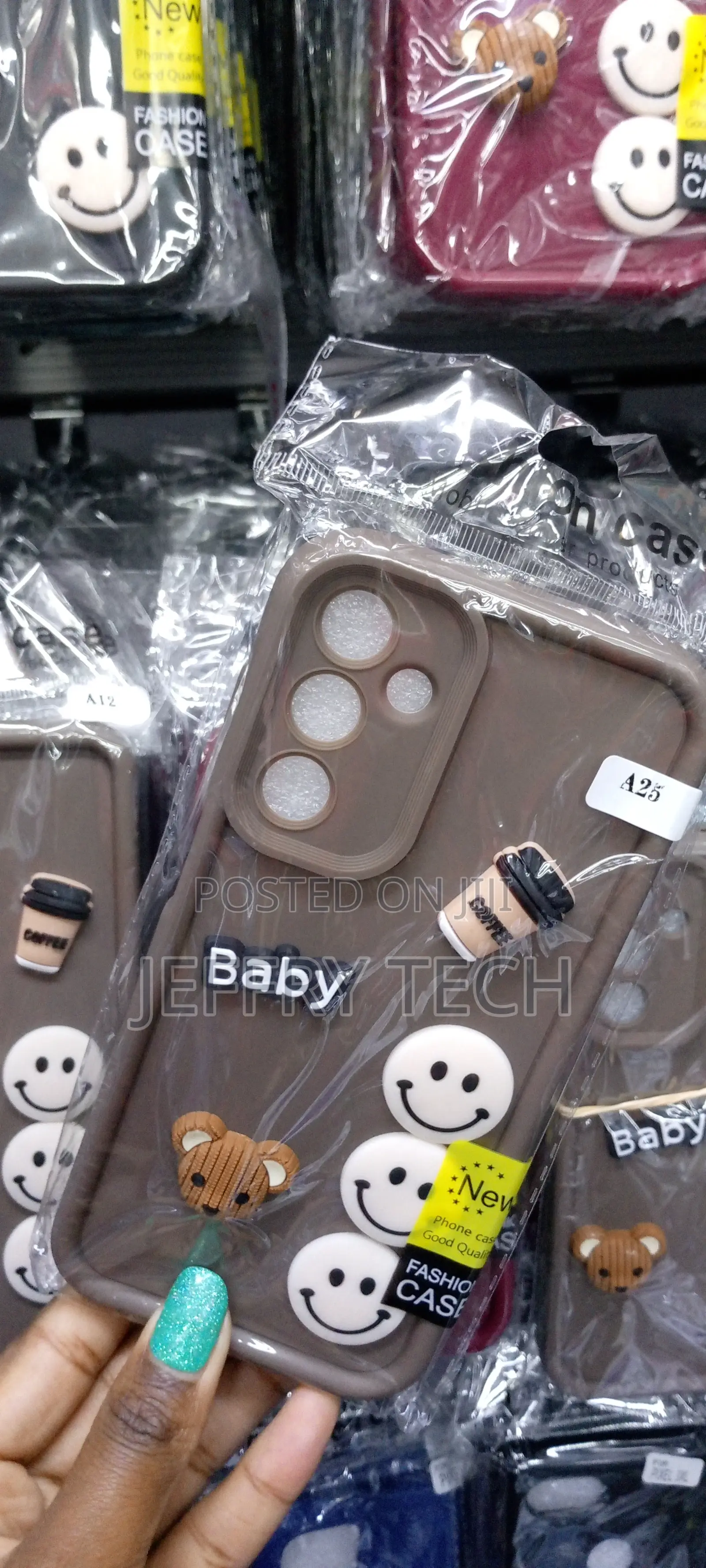 Back Cover for Samsung Galaxy A25curly Wavecartoon Character