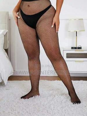 Fishnet Stockings With Rhinestone - thumbnail 2