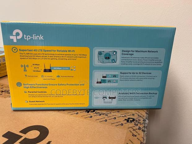 Tp Link Simcard Router MR100 4G Network - thumbnail 3