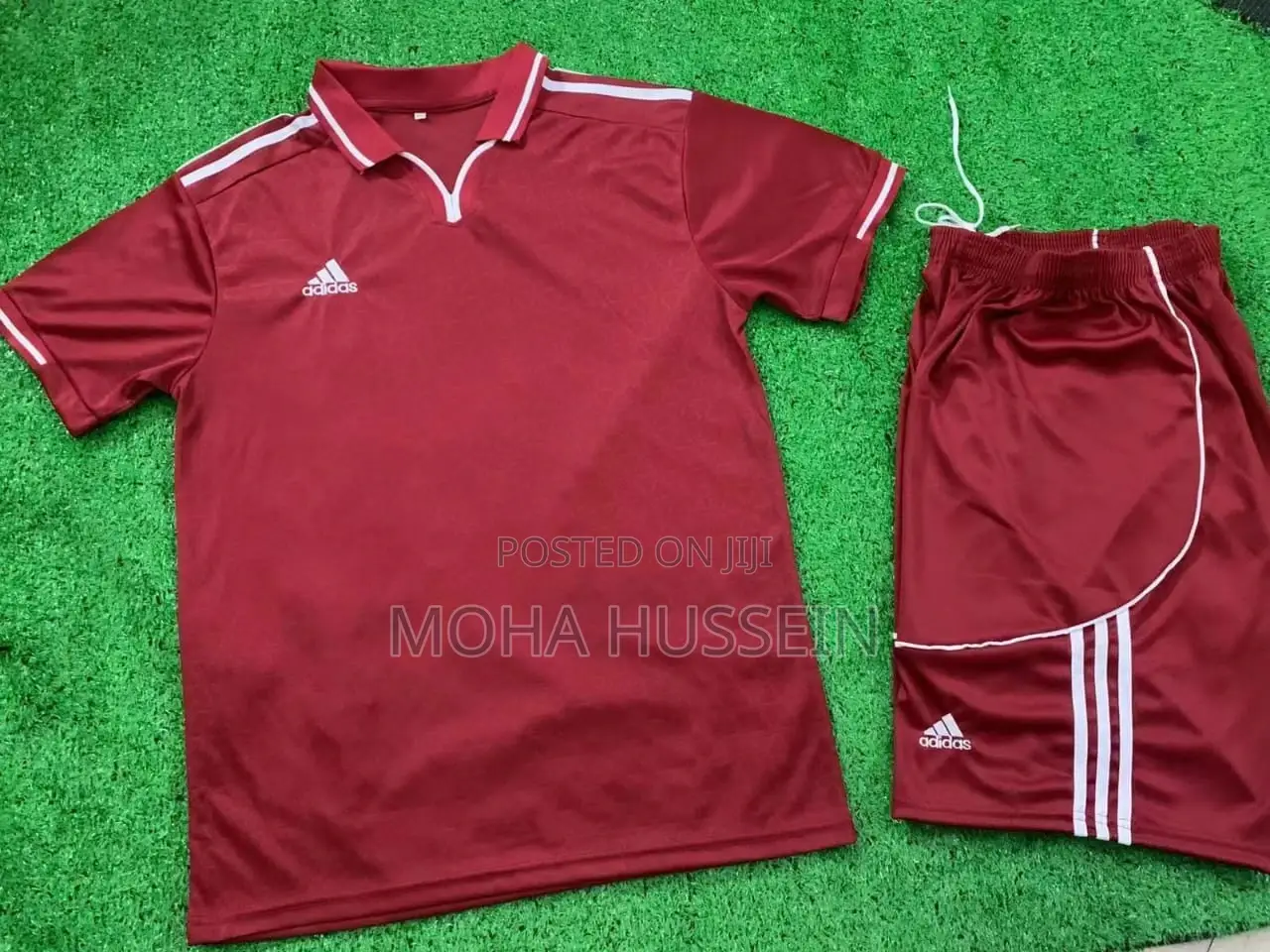 Maroon Plain Football Kit
