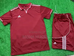 Maroon Plain Football Kit