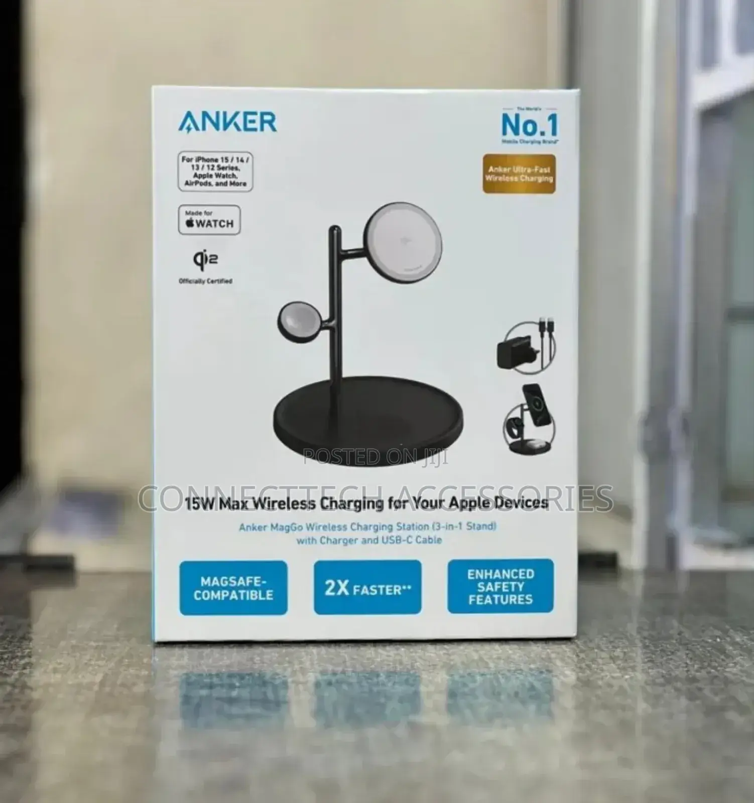 Anker Maggo Wireless Charging Station (3-in-1 Stand)