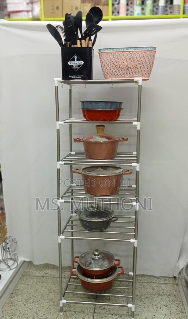 6 Layer Adjustable Stainless Steel Pot Holder - thumbnail 3