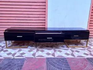 Black Tv Stand, Modern Home Tv Cabinet With Drawers