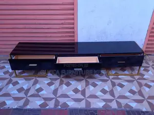 Black Tv Stand, Modern Home Tv Cabinet With Drawers