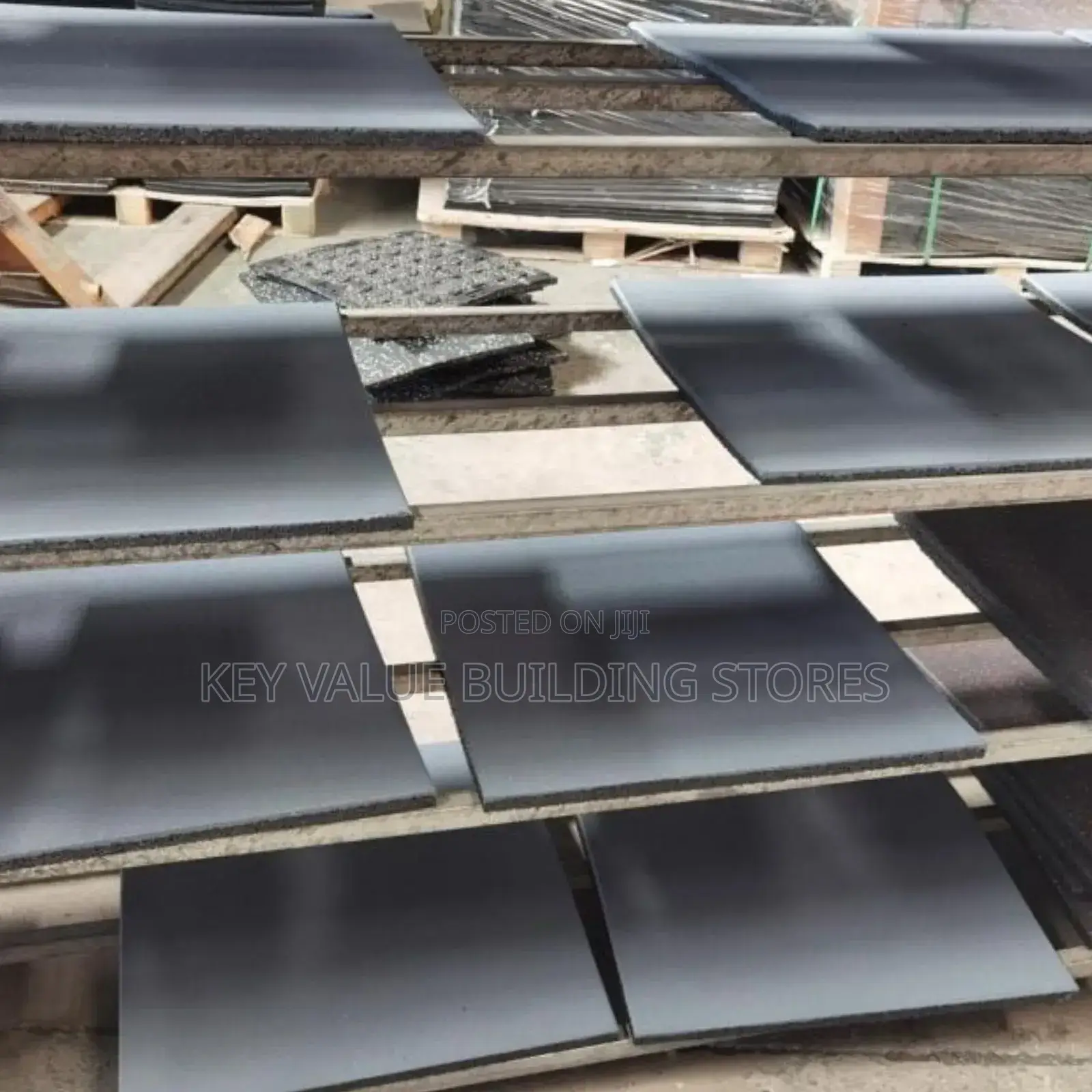 Gym Rubber Flooring-10mm×1m Black