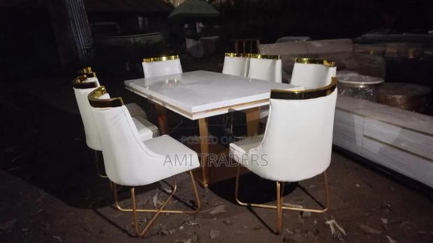 Dining Set of Golden Touch and Marble Top Table
