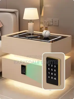 Bedside Table Drawer Led Light Bluetooth Speaker Lock Code