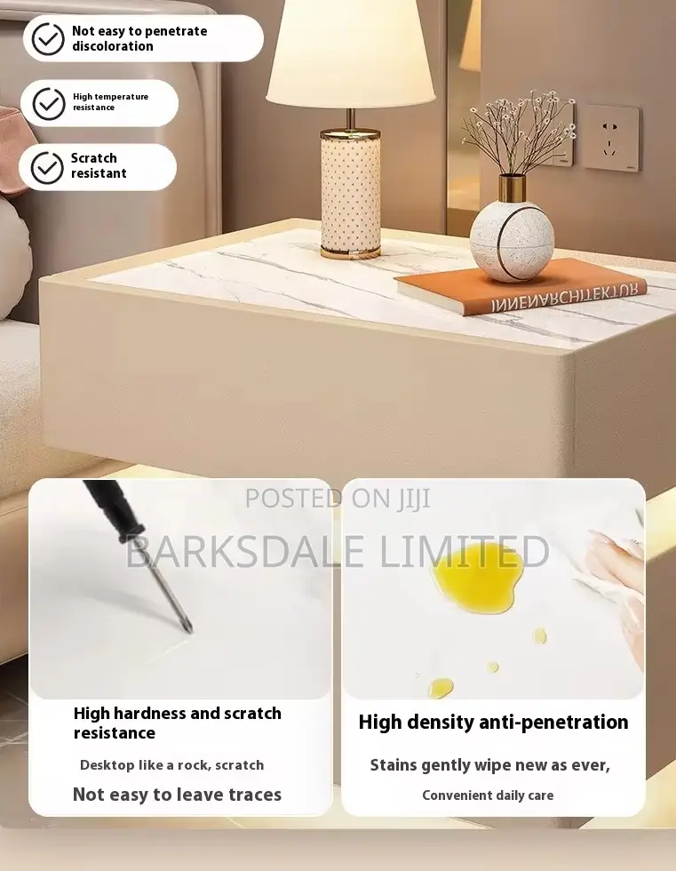 Bedside Table Drawer Led Light Bluetooth Speaker Lock Code