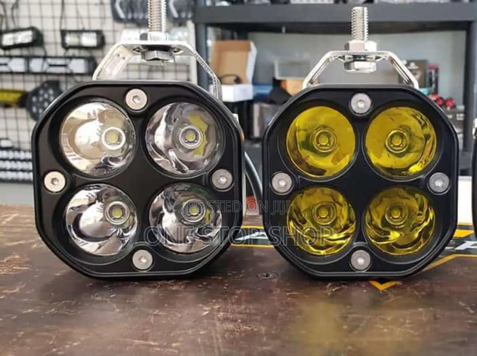 Colored 4 Led Fog Light in Clear,Red,Yellow,Green Colors