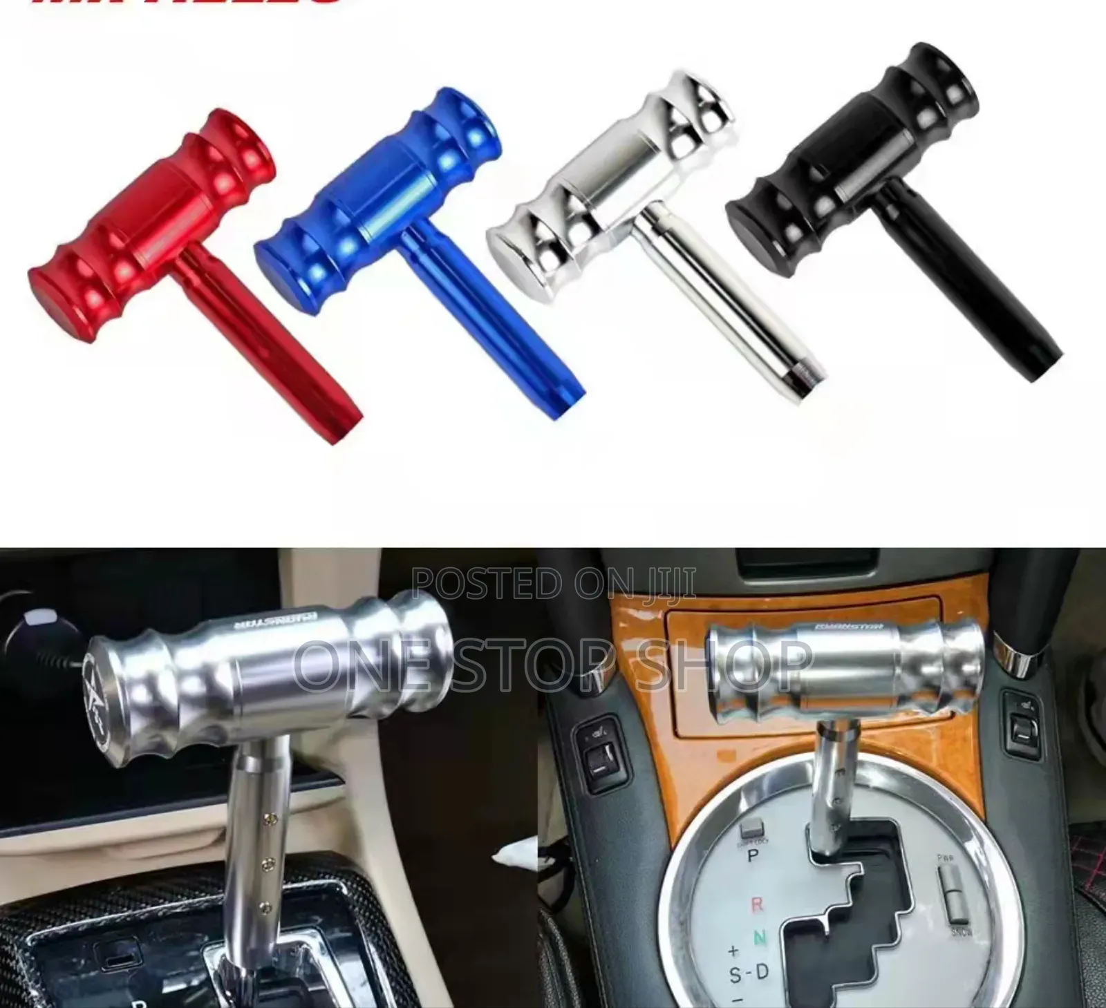 Colored Metallic T Shaped Gear Knob Cover