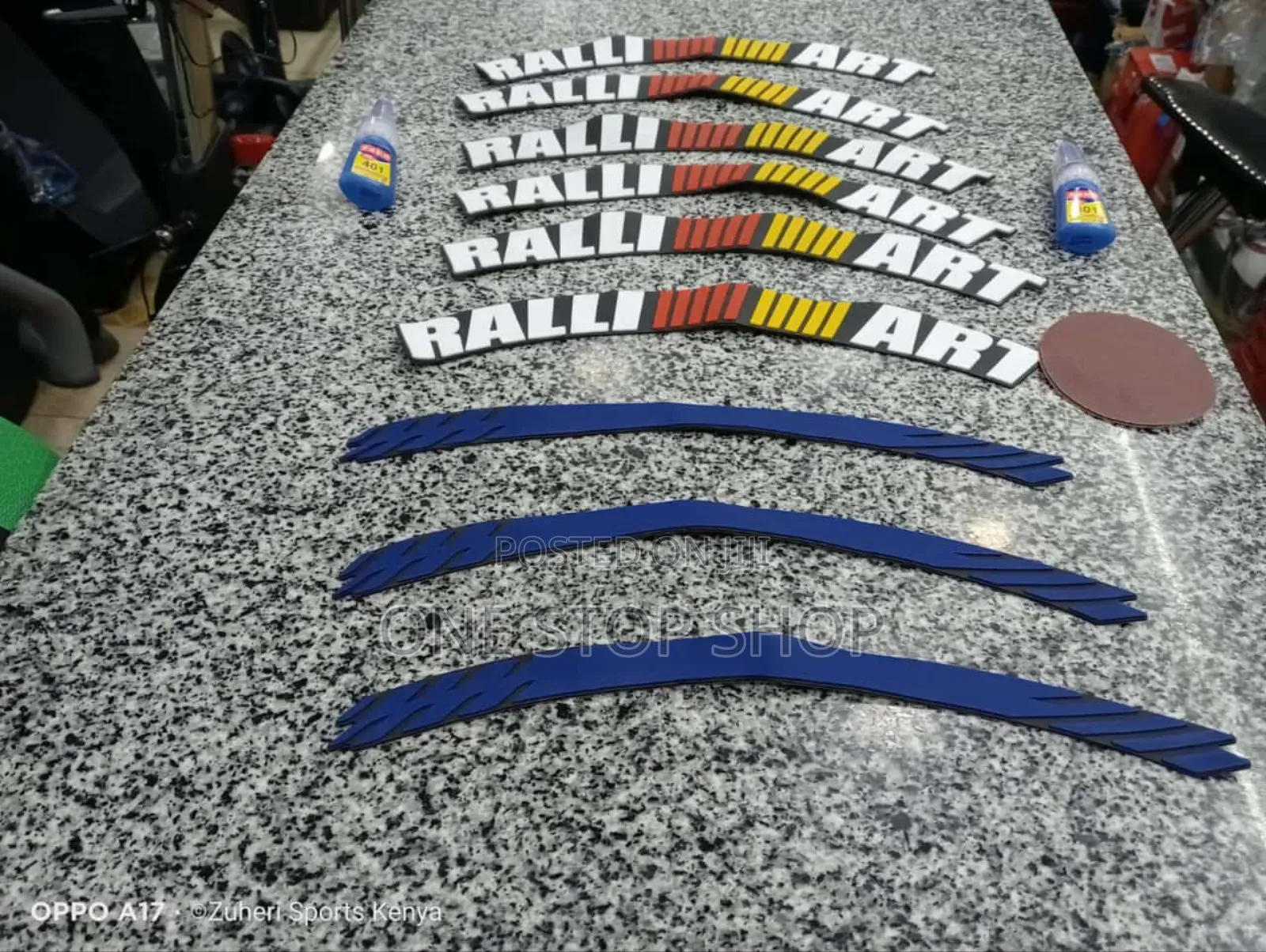 RALLIART Branded Rubber Tire Stickers