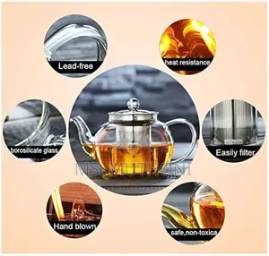 800 Ml Heat Resistant Glass Tea Pot*