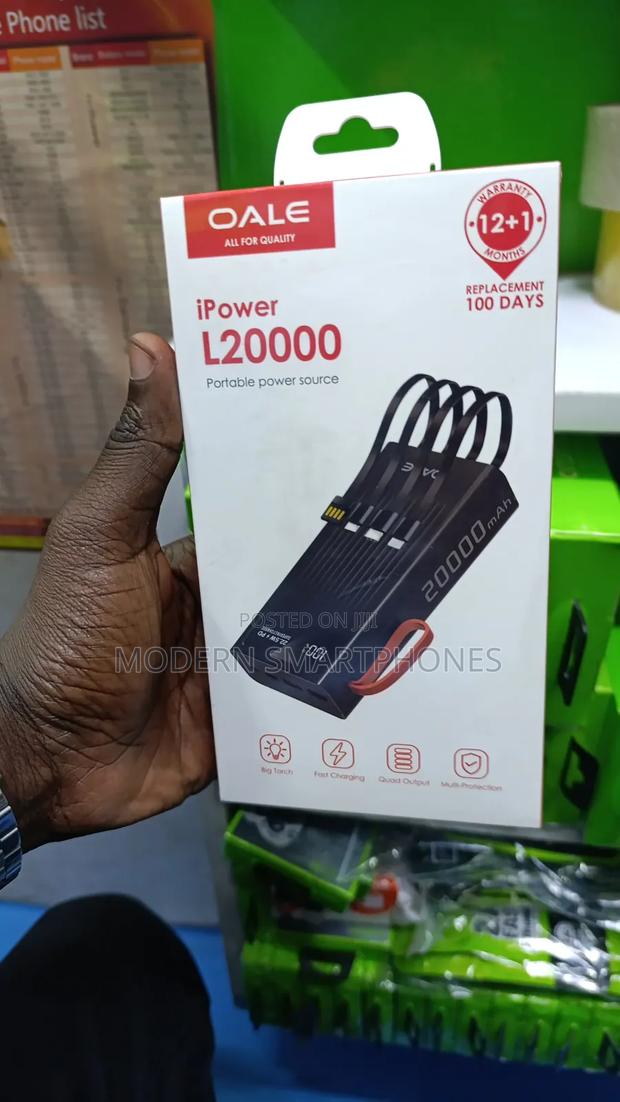 20000mah Oale Powerbank Fast Charging With Big Torch - thumbnail 3