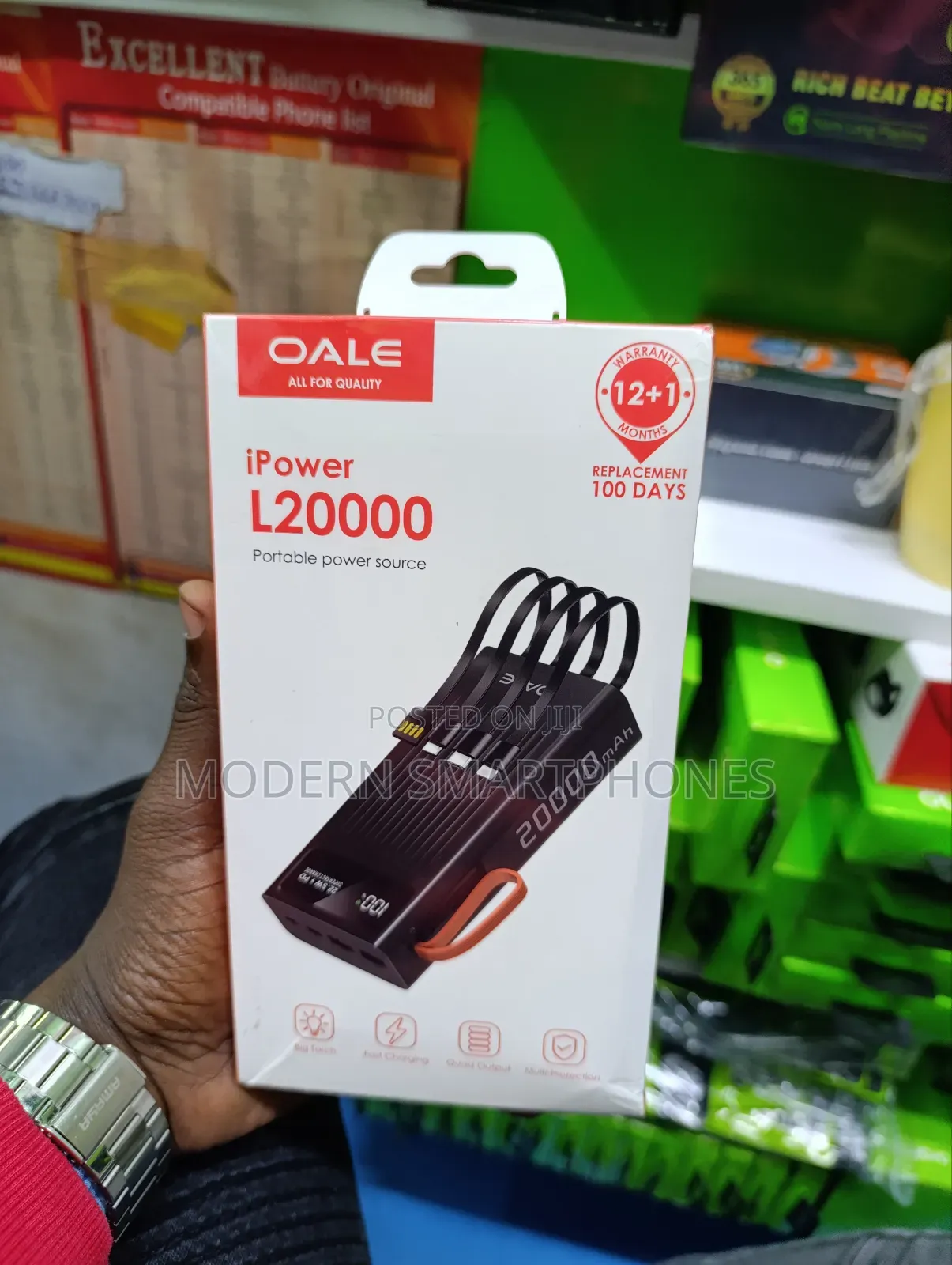 20000mah Oale Powerbank Fast Charging With Big Torch
