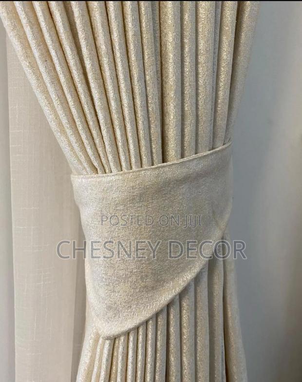 Heavy Beige Curtains - main view