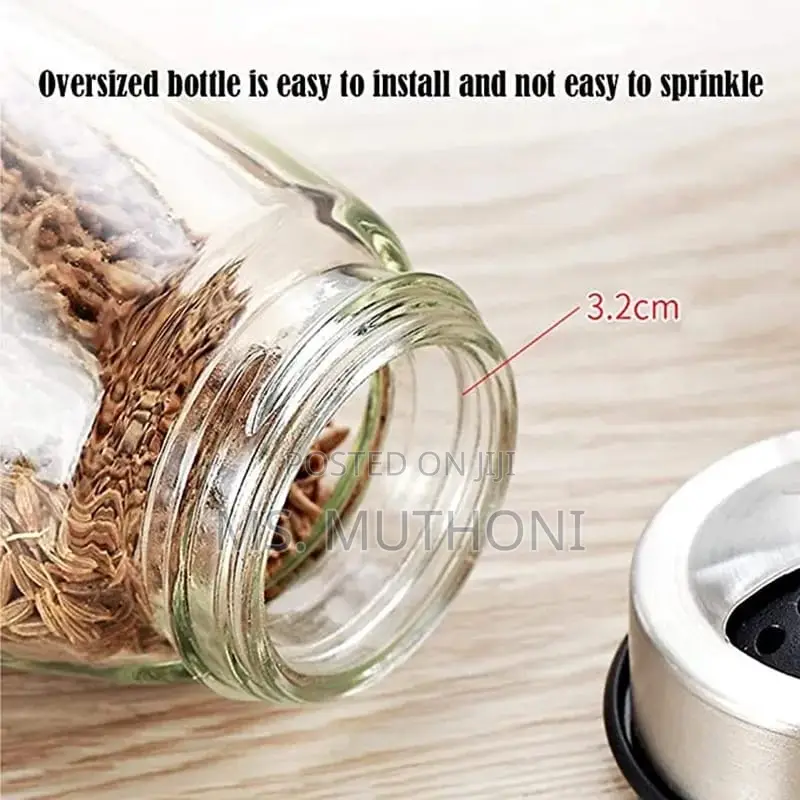 *Rotating Seasoning Glass Jar Storage Set*