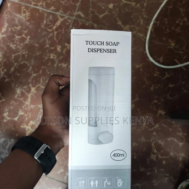 Liquid Soap Dispenser Wall Mounted 400ml BLACK / WHITE - thumbnail 4