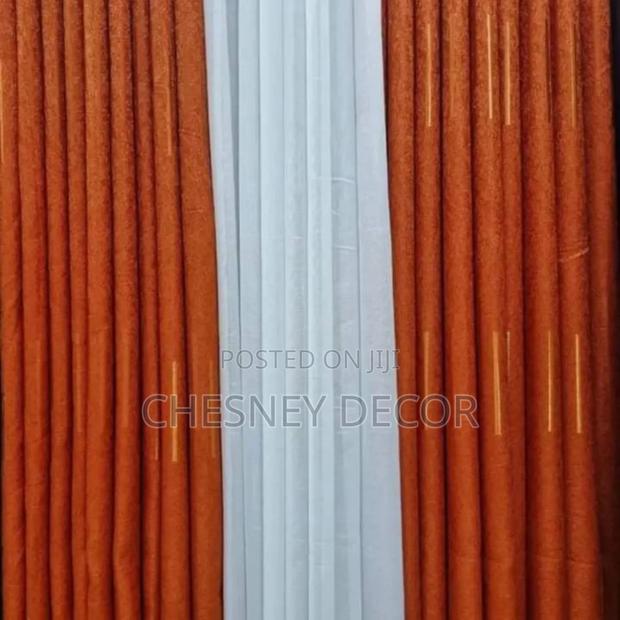 Orange Heavy Curtains - main view