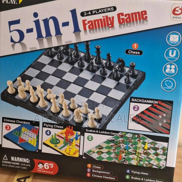 Large Size 5in1 Family Chess Game - main view