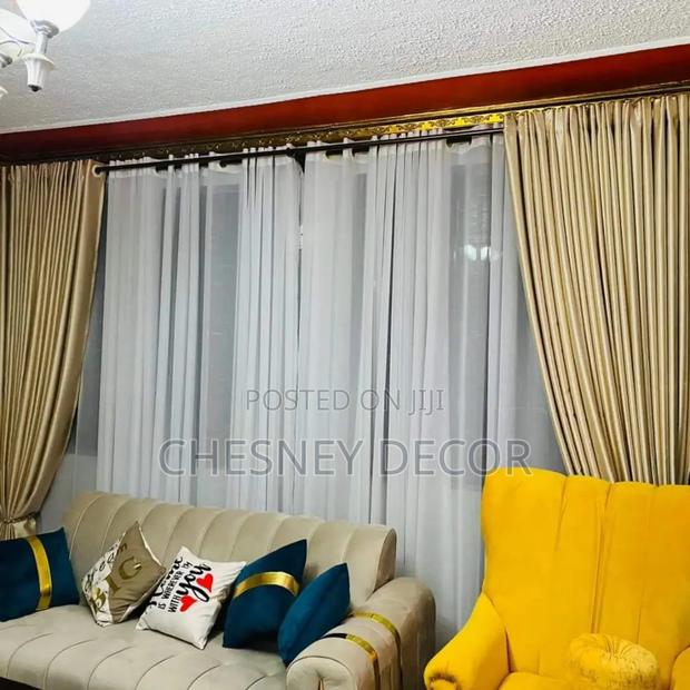 Beige Blackout Curtains - main view