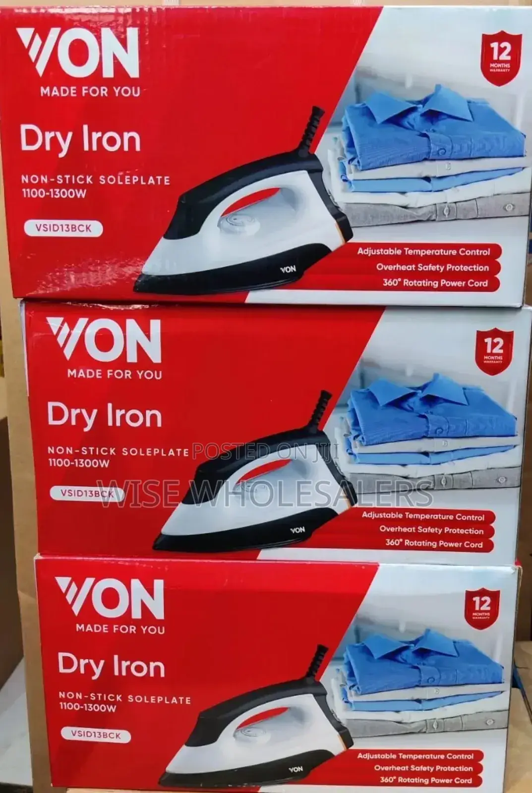 Von Dry Iron Box* Available